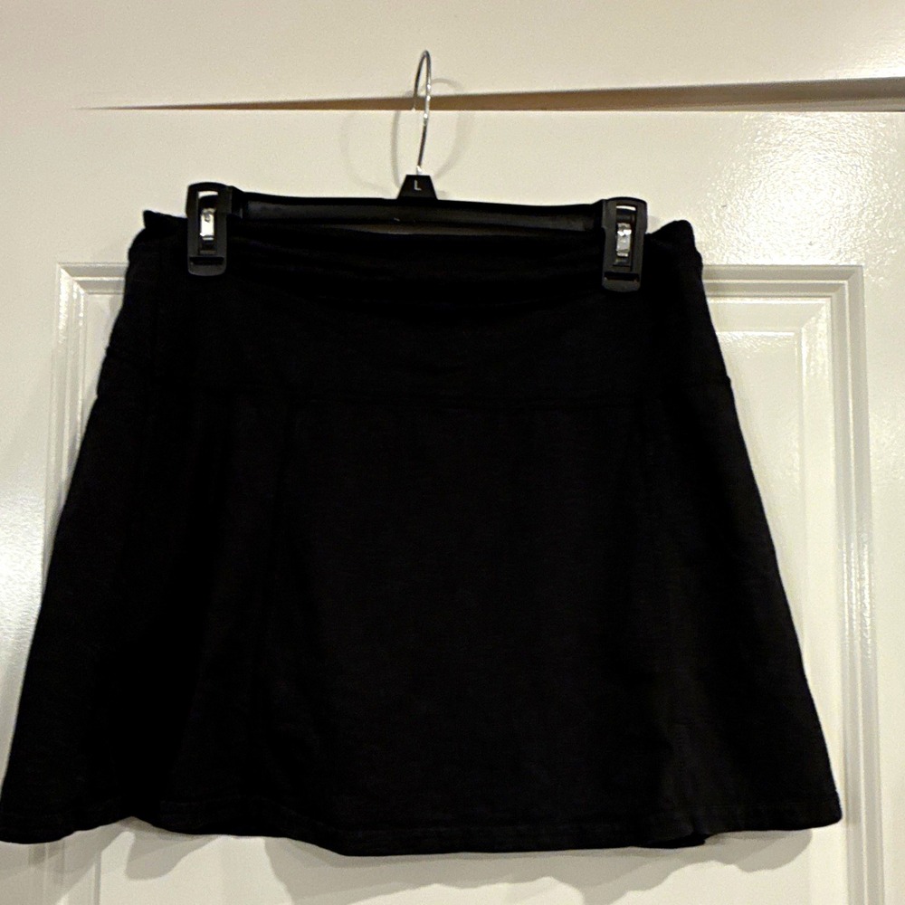 Toad&Co Women's Black Athletic Pull-On Skort w/ Shorts Liner Stretch S
